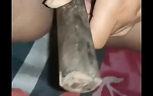 Indian sexy horny wife muterbate with big hard dildo