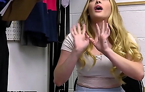 Big chest teen kleptomaniac Lindsay Lee will not learn to stop stealing coupled with had to fuck their way way out