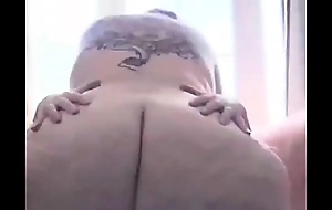 Chubby arse bbw fucks on the couch