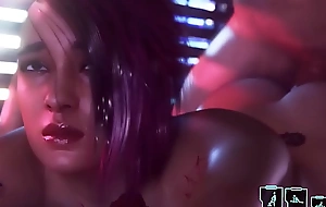 Animation anal sex when a Judy Alvarez lies on her stomach and a beggar copulates her ass - Hot Cyberpunk porn