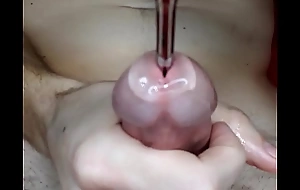 Flourishing my hole to its limit nearby pulsing urethral stepper