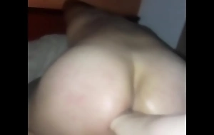 Foot fisting anal - husband getting his wife's foot in his ass