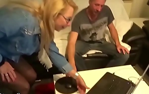 German Female parent Caught Bro Jerking and Helps him with Fuck