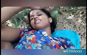 Cute village girl alfresco fucked away from bf