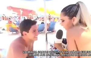 Melon woman goes topless - ipanema beach