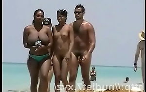 Candid nude nudist teenager butt on warm-heartedness beach