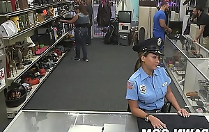 Xxx pawn - pervy pawn shop proprietor fucks latin police officer