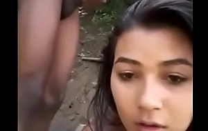 Fucking less the woods with a young girl having dealings with a naughty nigga
