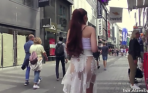 Jeny Smith walks respecting public respecting out-and-out dress without panties