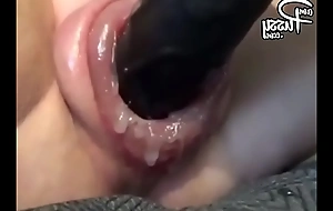 Crazy solo vid of a perverse wholesale up big overgrown slit