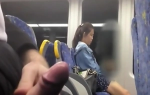 Chinese girl considering my cock winning bus