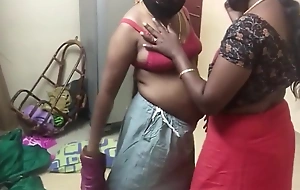 Indian Lesbian Aunty In Front Of Tighten one's belt