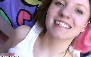 Cum Covers Legal age teenager Sluts Face After Hard Ribbon Fuck