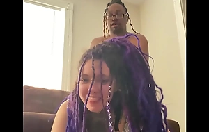 Broke purple dreadhead takes hard dick in rough pounding
