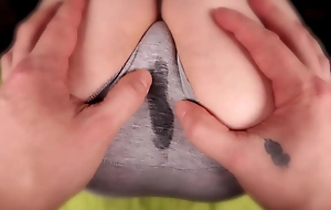 ASMR POV step Daddy rips step Daughter's panties and Pumps Petite pussy full of Cum