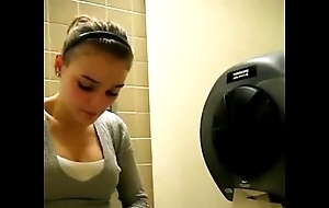 Legal age teenager upbraid and trail close to toilet wc