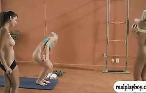Sexy yoga set-to close by busty khloe terae